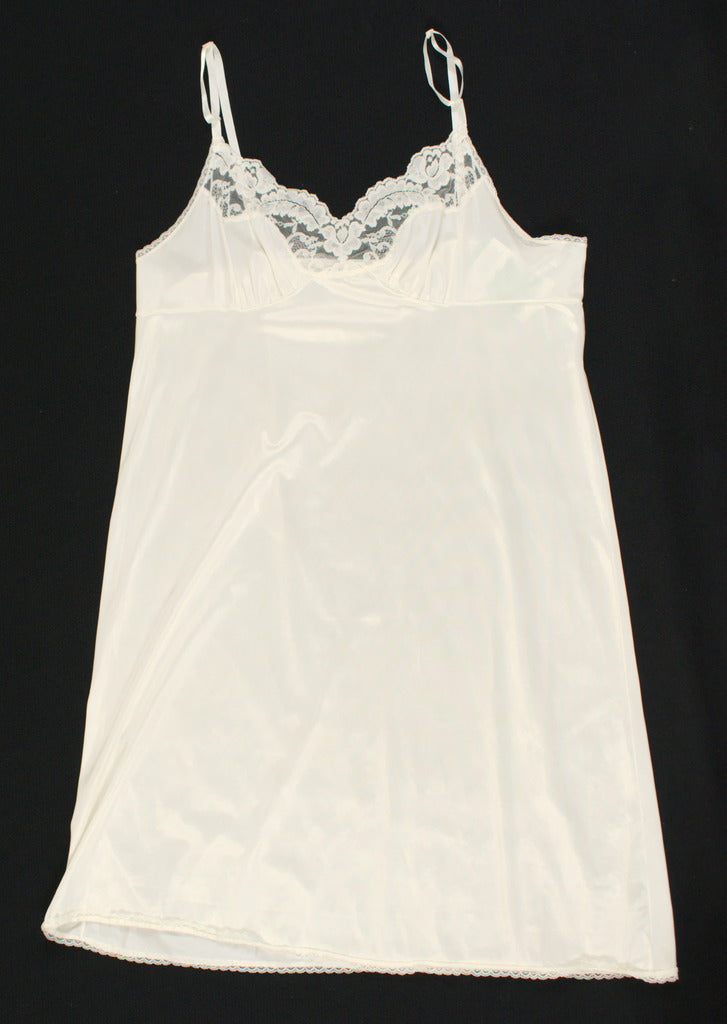 Off White Lacy Bodice Vintage Full Slip Cats Like Us