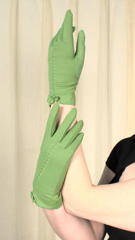 Olive Green Leaf Gloves Cats Like Us