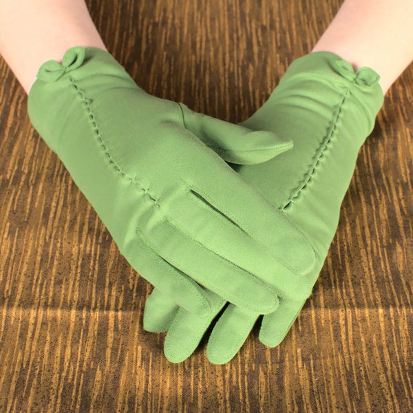Olive Green Leaf Gloves Cats Like Us
