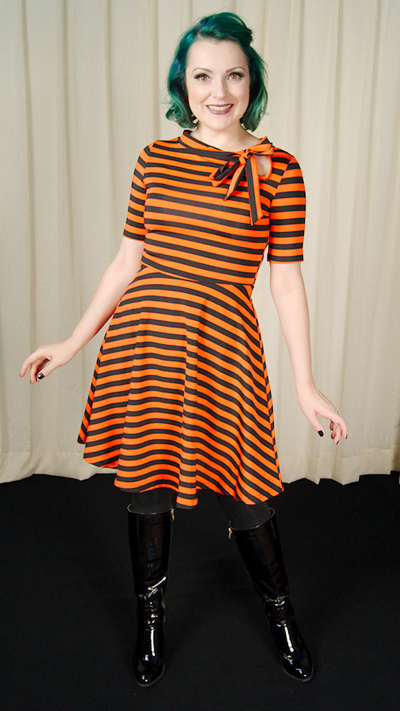 Orange & Black Striped Dress – Cats Like Us