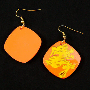 Orange Dragon Earrings Cats Like Us