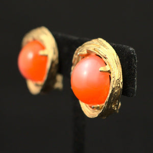 Orange & Gold Nest Earrings Cats Like Us