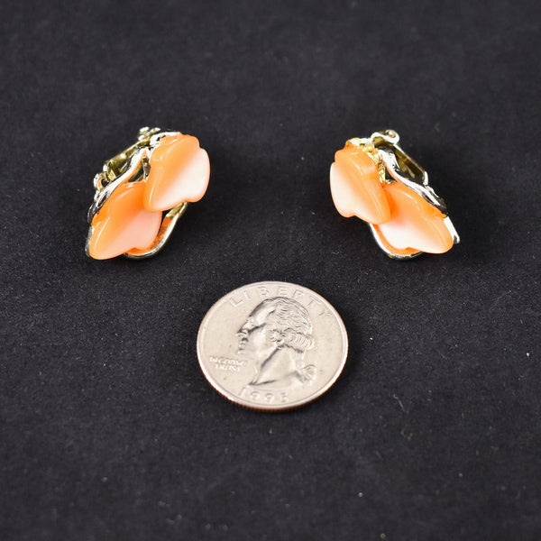 Orange Leaf Vintage Earrings Cats Like Us
