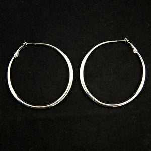 Oval Silver Hoop Earrings Cats Like Us
