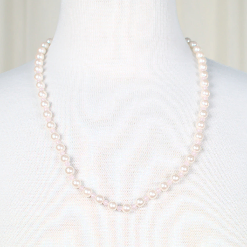 Pale Pink Pearl Necklace Cats Like Us