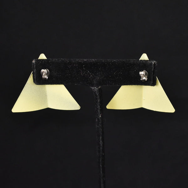 Pastel Yellow Triangle Earrings Cats Like Us