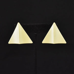 Pastel Yellow Triangle Earrings Cats Like Us