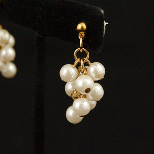 Pearl Cluster Dangling Earrings Cats Like Us