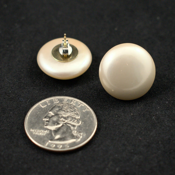Pearl Dot Button Vintage Earrings Cats Like Us