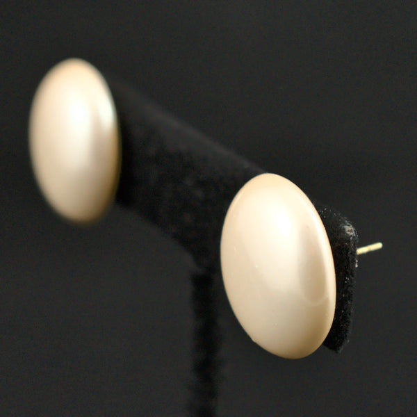 Pearl Dot Button Vintage Earrings Cats Like Us