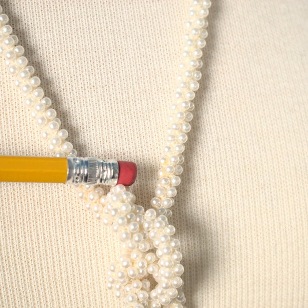Pearl Tassel Tie Necklace Cats Like Us