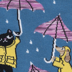 Petting in the Rain Knee Socks Cats Like Us