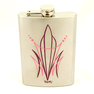 Pink CP Pinstriped Flask Cats Like Us