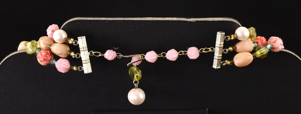 Pink Carved Bead Necklace Set Cats Like Us