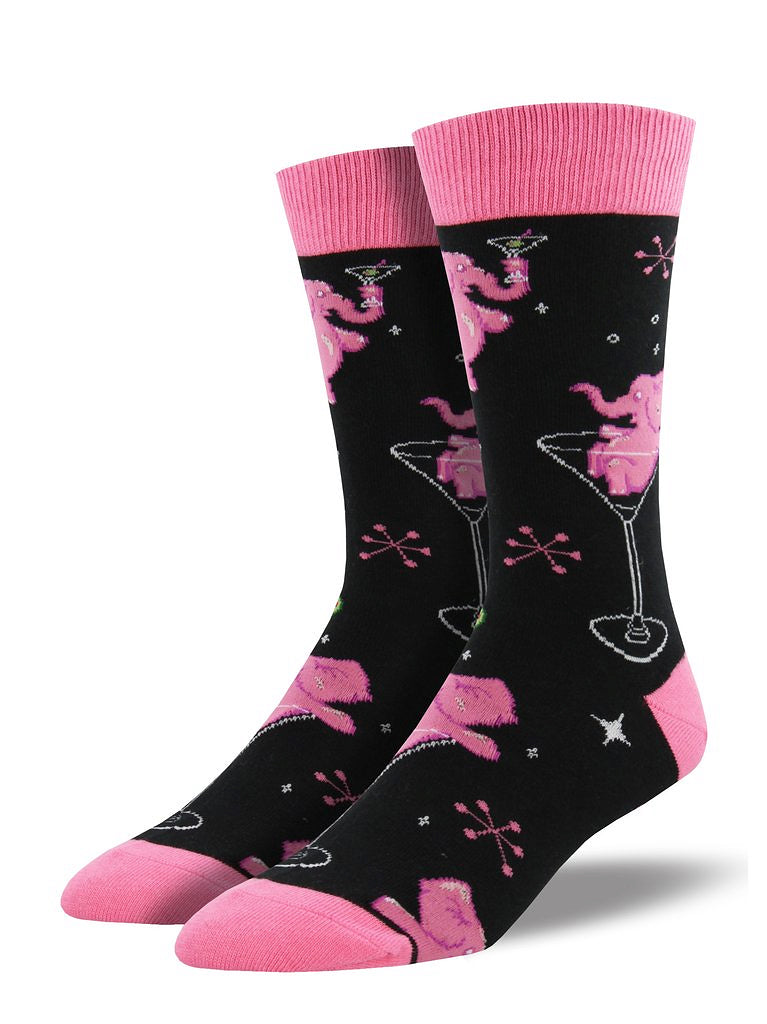 Pink Elephant Socks Cats Like Us