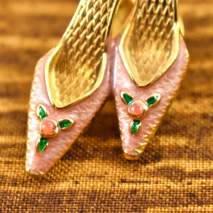 Pink Floral Mule Shoes Tack Pin Cats Like Us