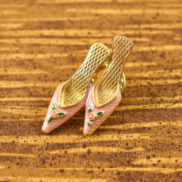 Pink Floral Mule Shoes Tack Pin Cats Like Us