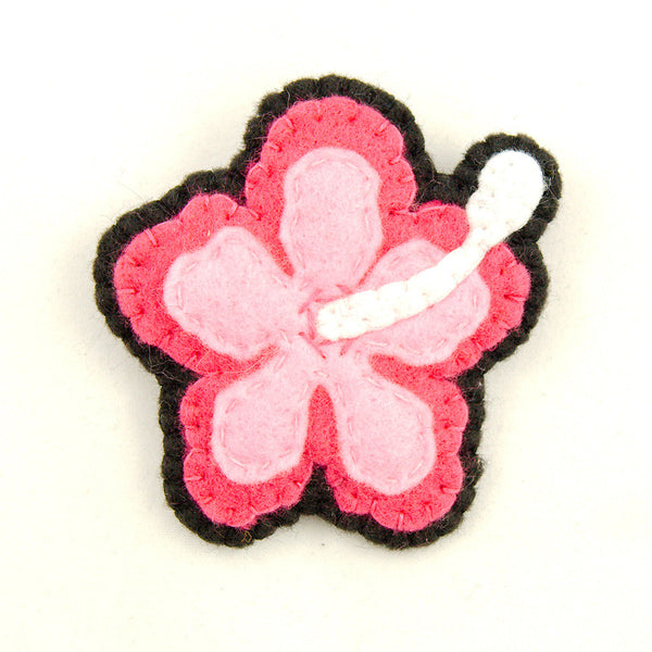 Pink Hibiscus Flower Pin Cats Like Us