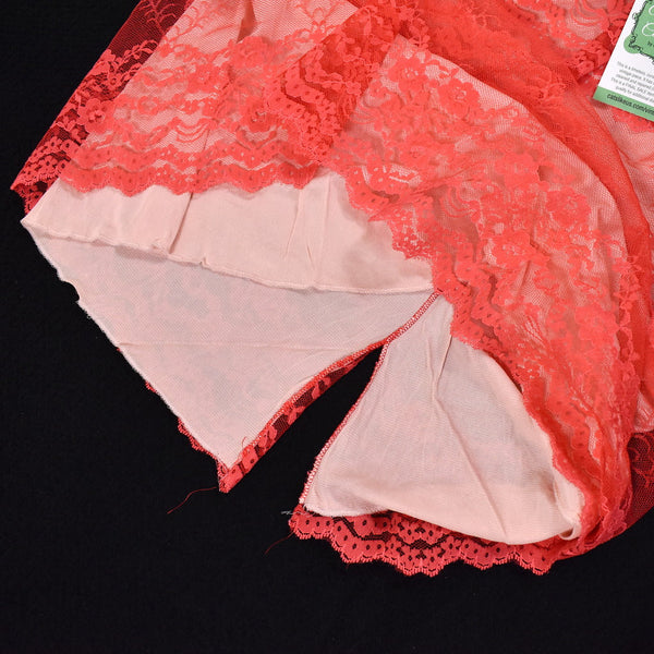 Pink & Red Lace Half Slip W18-26 Cats Like Us