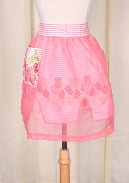 Pink Tulip Reversible Apron Cats Like Us