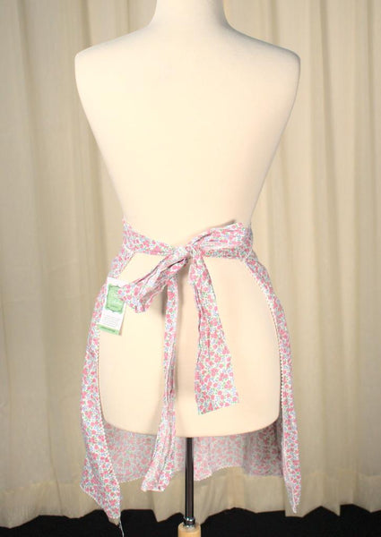 Pink and Blue Floral Vintage Apron Cats Like Us