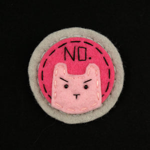 Pink on Pink NO Kitty Brooch Cats Like Us