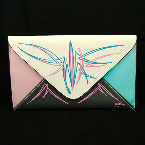 Pinstriped Envelope Clutch Bag Cats Like Us
