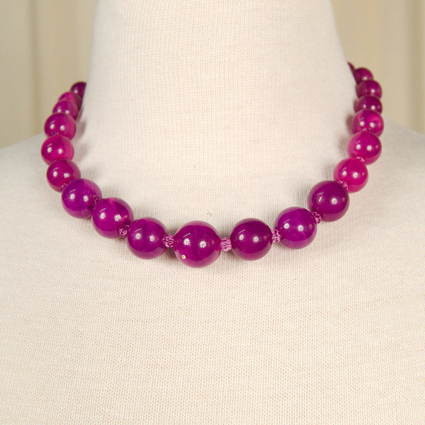 Purple Bead Necklace Cats Like Us