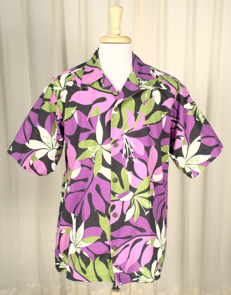 Purple & Green Floral Shirt Cats Like Us