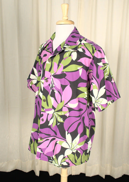 Purple & Green Floral Shirt Cats Like Us