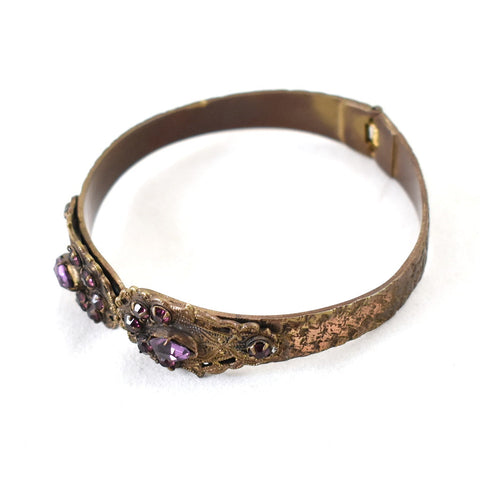 Purple Rhinestone Bracelet Cats Like Us