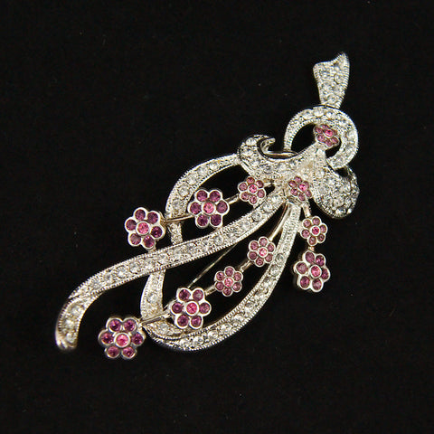 Purple Rhinestone Daisy Brooch Cats Like Us