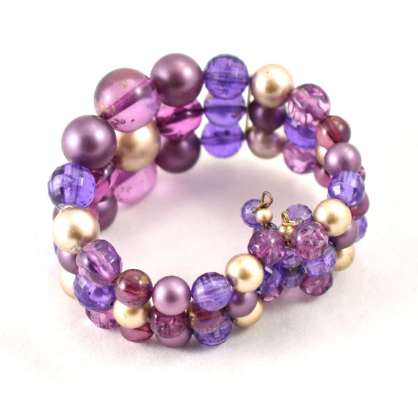 Purple Wrap Bead Bracelet Cats Like Us