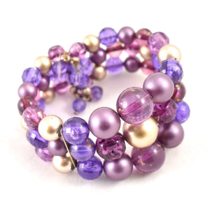 Purple Wrap Bead Bracelet Cats Like Us
