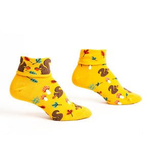 I'm Fallin For You Squirrel Cuff Socks