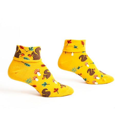 I'm Fallin For You Squirrel Cuff Socks