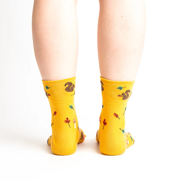 I'm Fallin For You Squirrel Cuff Socks