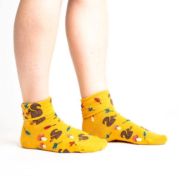 I'm Fallin For You Squirrel Cuff Socks