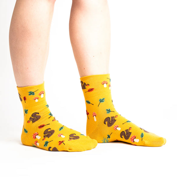I'm Fallin For You Squirrel Cuff Socks