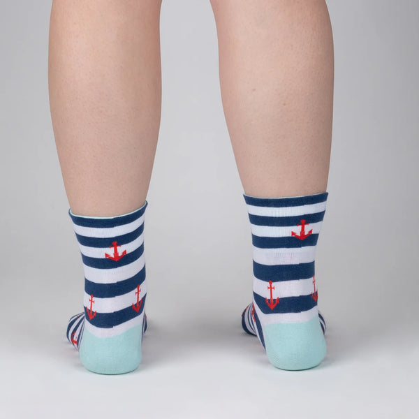 Lil' Bit Salty Cat Sailor Cuff Socks