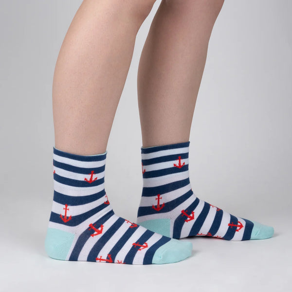 Lil' Bit Salty Cat Sailor Cuff Socks
