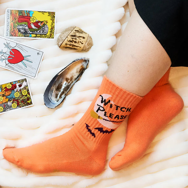 Witch Please Ribbed Crew Socks