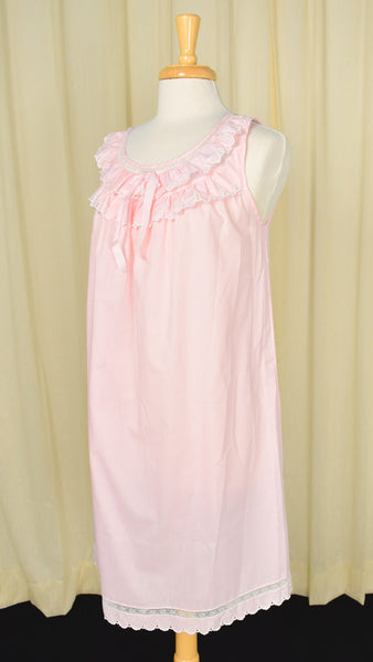 Radcliff Vintage 1960s Pink Lace & Eyelet Gown Cats Like Us