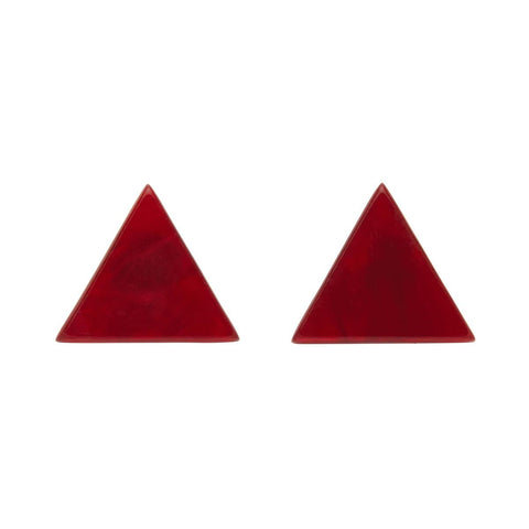 Red Essential Triangle Earrings Cats Like Us