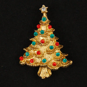 Red & Green Christmas Tree Pin Cats Like Us