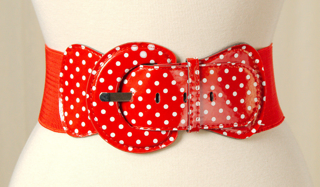 Red Polka Dot Cinch Belt – Cats Like Us display picture 2