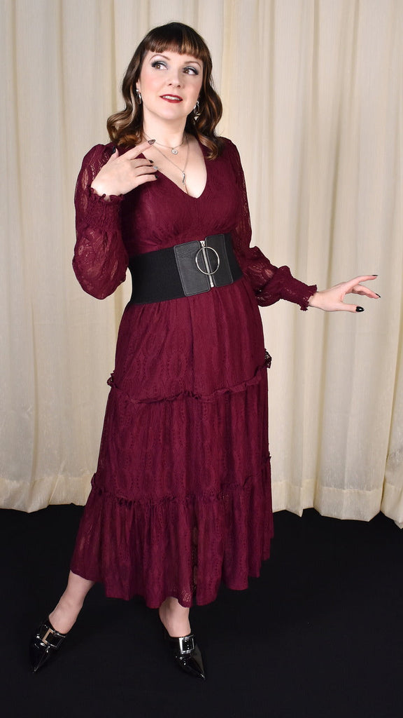 Red Rhea Lace Spells Dress – Cats Like Us