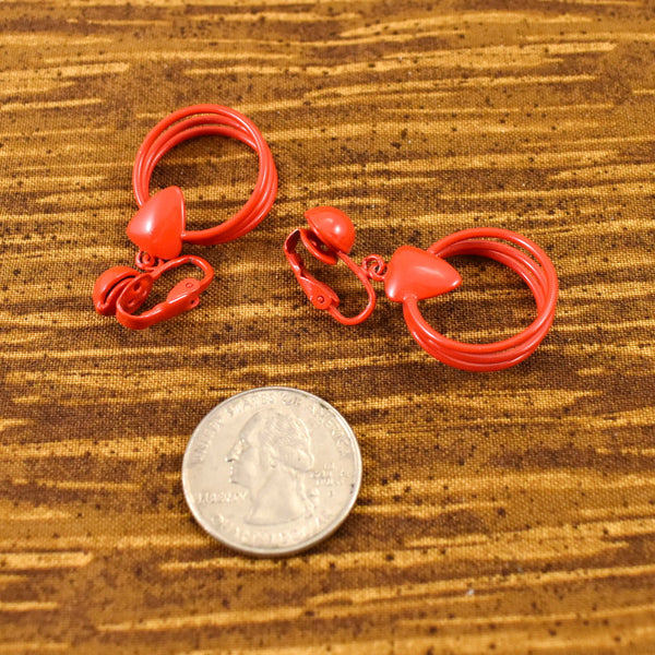 Red Ring Hoop Earrings Cats Like Us