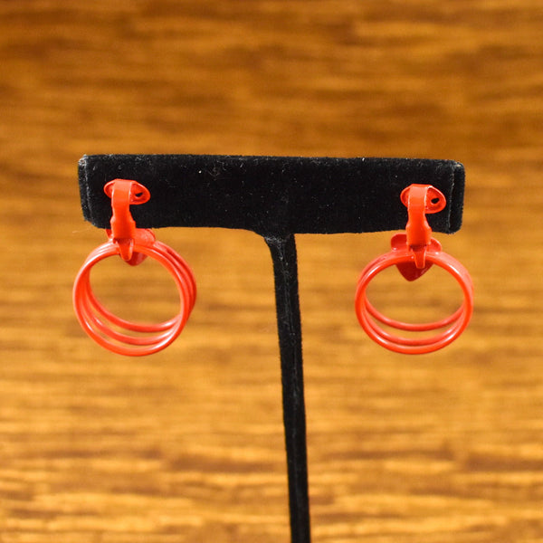 Red Ring Hoop Earrings Cats Like Us