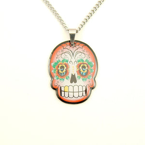 Red Skull Mini Pendant Necklace Cats Like Us